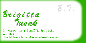 brigitta tusak business card